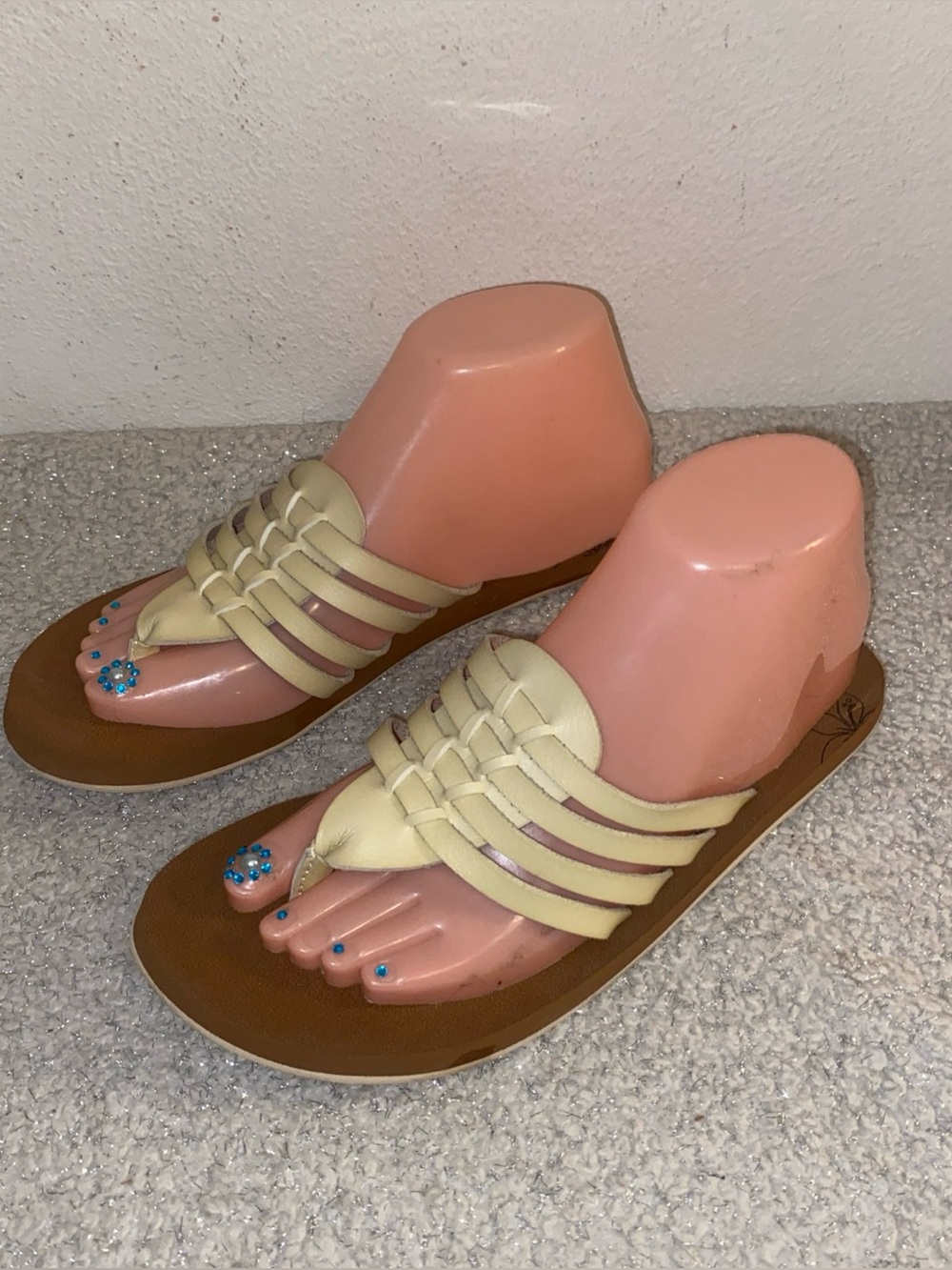 Bethany by Cobian Women’s Beige Strappy Slide Sandals